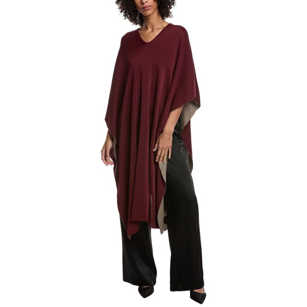 Valentino Womens Long Poncho, Red